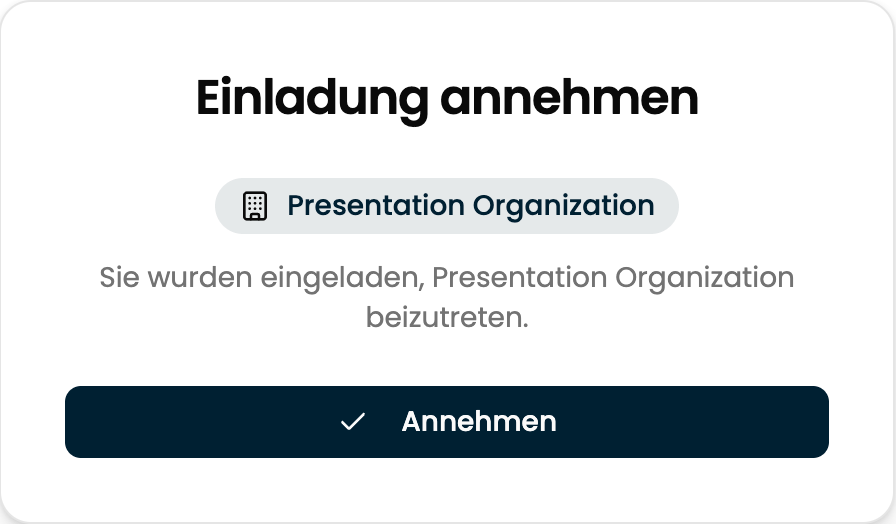 Einladung annehmen