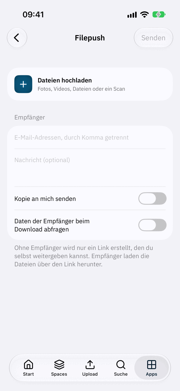 Filepush in der VAULO App