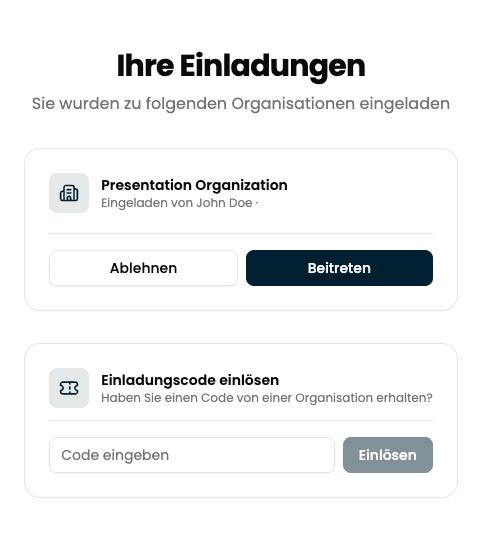 Ihre Einladungen